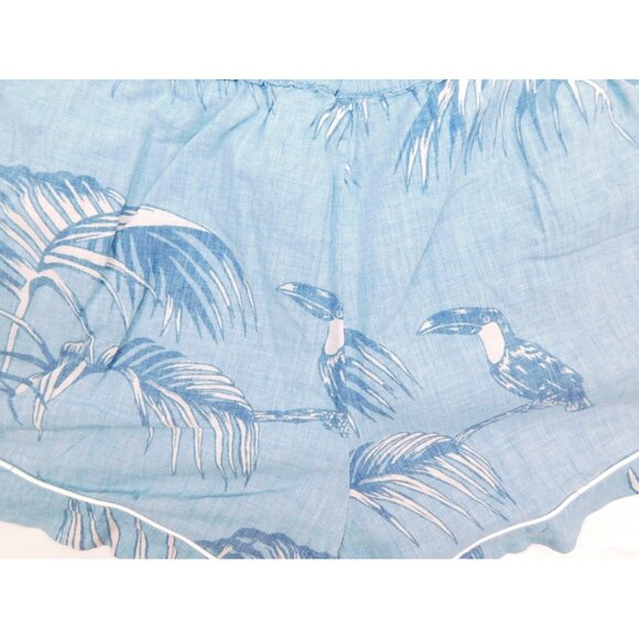 Desmond & Dempsey Cotton Voile Pajama Shorts – Size S – Tropical Toucan Print - Picture 6 of 9